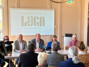 Conférence de presse luga, Serge Wilmes, Jean-paul Schaaf, Claude Haagen, Lydie Polfer et Ann Muller 